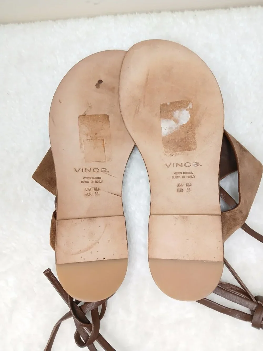 Vince Eastwood Suede Wrap Sandals Size EU 38/US 8 - Picture 8 of 12